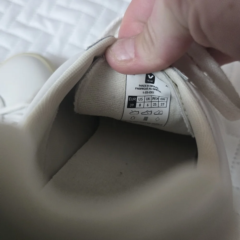 Veja Esplar Leather White Sneakers Shoes - Picture 7 of 9